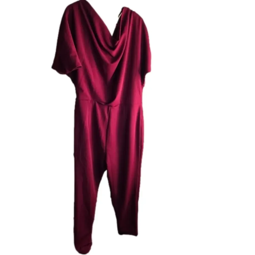 Alexia Admor NWT Draped One Shoulder Jumpsuit Fuchsia XL - Picture 7 of 12